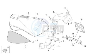 Scarabeo 125-250 e2 (eng. piaggio) drawing Rear body I