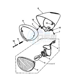 YH WHY 50 drawing HEADLIGHT