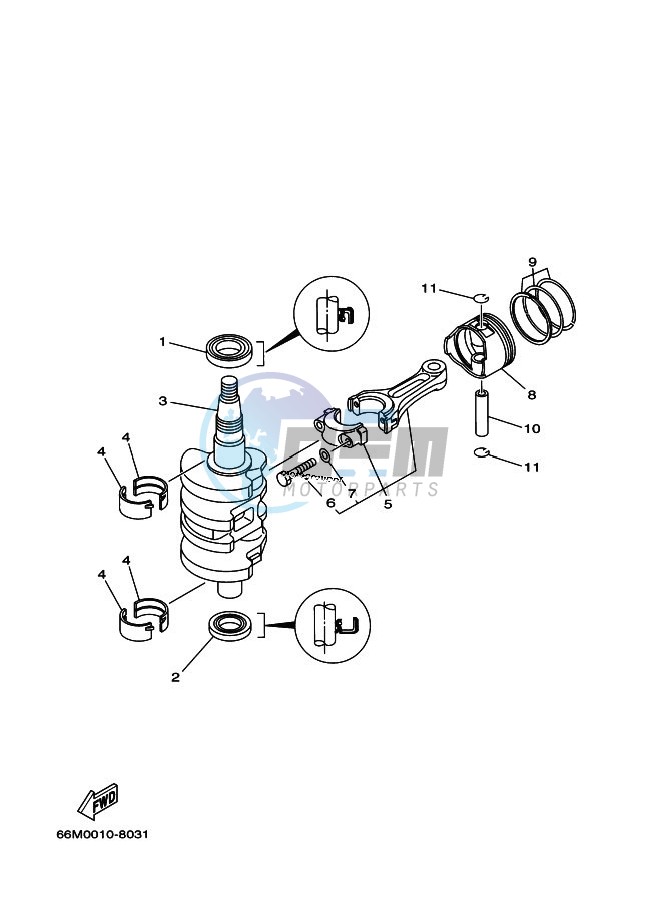 CRANKSHAFT--PISTON