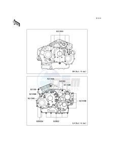 VN 1500 B [VULCAN 88 SE] (B1-B3) N6F drawing CRANKCASE BOLT PATTERN