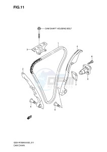 GSX-R750 (E2) drawing CAM CHAIN