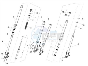 SHIVER 900 E4 ABS NAVI (APAC) drawing Front fork Kayaba