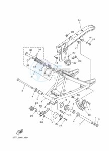 DT125 (3TTW) drawing REAR ARM