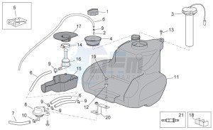 Scarabeo 100 4T e3 drawing Fuel tank II