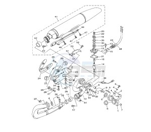 XV A MIDNIGHT STAR 1900 drawing EXHAUST SYSTEM