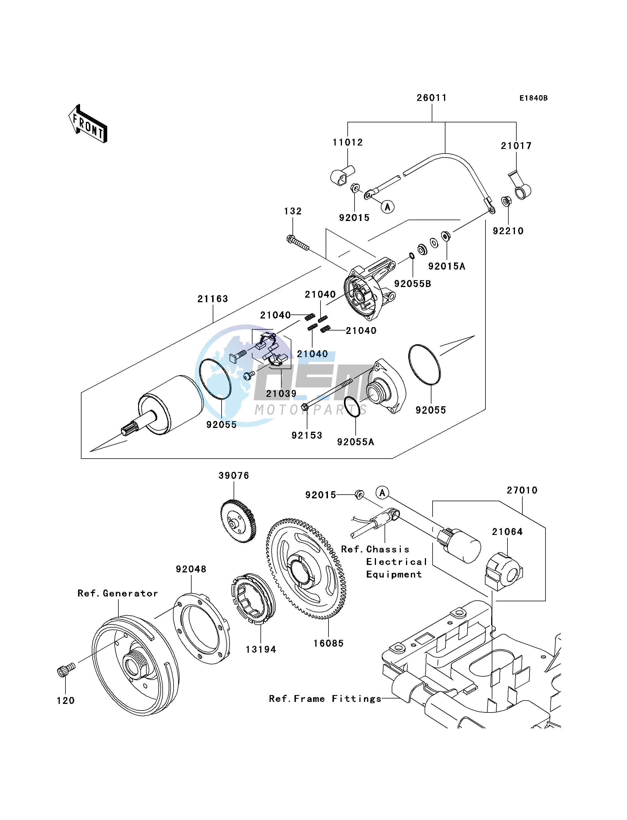 STARTER MOTOR-- F9F- -