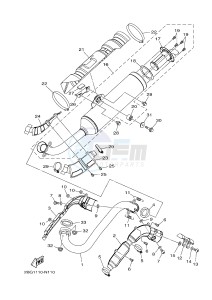 YFM700FWA YFM700DE GRIZZLY 700 (2ES2 2ES3) drawing EXHAUST