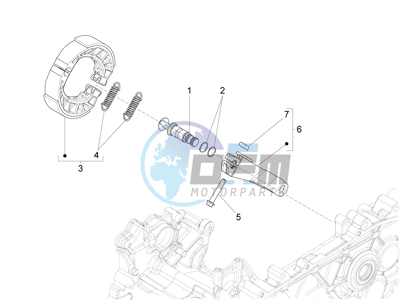 Rear brake - Brake jaw