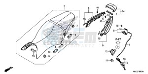 CB650FAH 2ED - (2ED) drawing SEAT/ REAR COWL