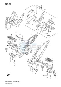 GSX1300R (E3-E28) Hayabusa drawing FOOTREST