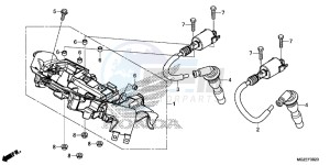 CB500FAF CB500F UK - (E) drawing IGNITION COIL