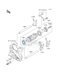 Z1000 ZR1000-A3H FR GB XX (EU ME A(FRICA) drawing Gear Change Drum/Shift Fork(s)