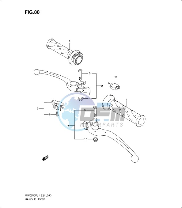 HANDLE LEVER (GSX650FUL1 E24)