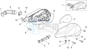 Scarabeo 125-200 Light carb. drawing Air box