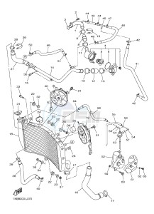 YZF-R1 998 R1 (1KB8 1KB9) drawing RADIATOR & HOSE