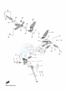 YZF600W YZF-R6 (BN6U) drawing STAND & FOOTREST