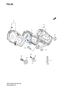 GSX-R750 (E3-E28) drawing SPEEDOMETER