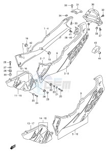 GSX-R1100W (E2) drawing FRAME COVER (MODEL P)