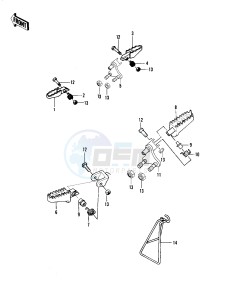 KX 420 A [KX420] (A1-A2) [KX420] drawing FOOTRESTS_STAND