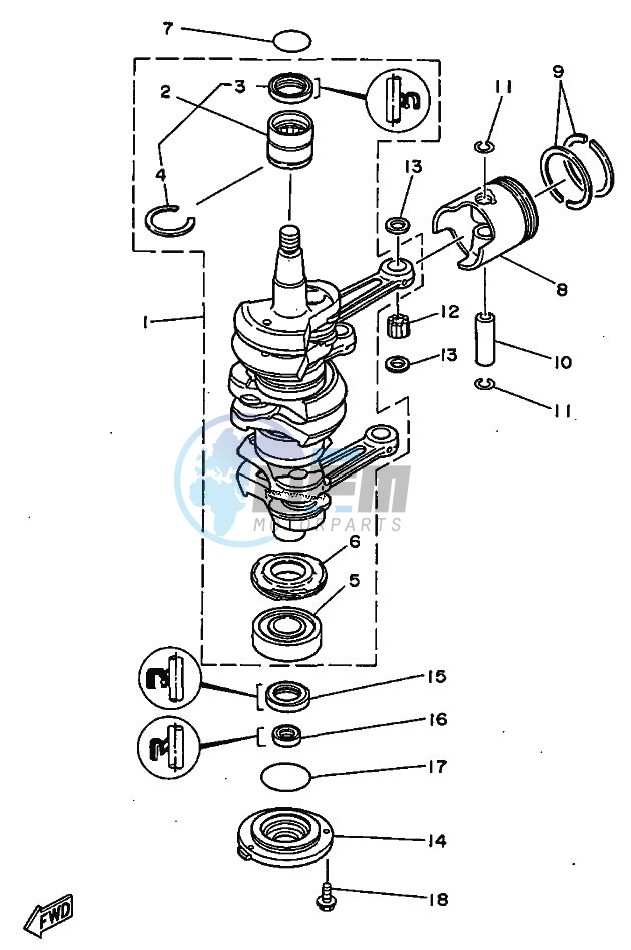 CRANKSHAFT--PISTON