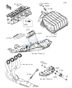 NINJA ZX-6R ABS ZX636FGF FR GB XX (EU ME A(FRICA) drawing Fuel Injection