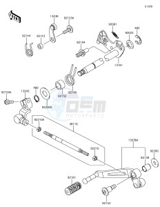 Z1000 ZR1000HHF XX (EU ME A(FRICA) drawing Gear Change Mechanism