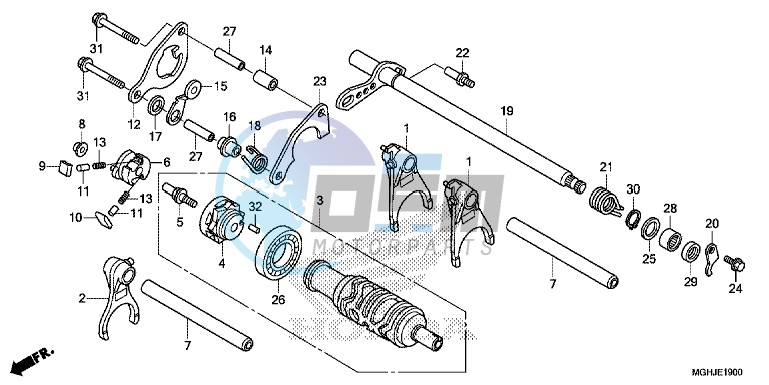 GEARSHIFT DRUM (VFR1200X/XA/XL)