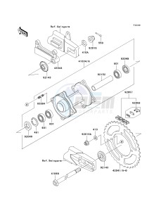 KX 100 A [KX100 MONSTER ENERGY] (A6F - A9FA) D9FA drawing REAR HUB