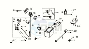 GTS 300i ABS drawing ELECTRONIC PARTS