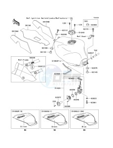 ZX 900 F [NINJA ZX-9R] (F1-F2) [NINJA ZX-9R] drawing FUEL TANK -- ZX900-F2- -