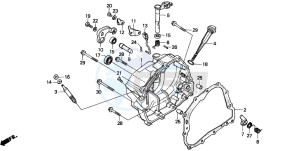 XL185S drawing RIGHT CRANKCASE COVER