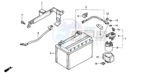 NX650 500 DOMINATOR drawing BATTERY