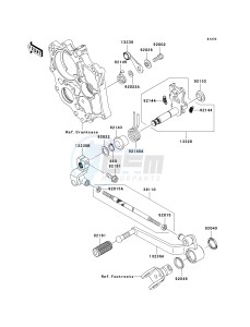 KLE 650 A [VERSYS] (9F-9F) A8F drawing GEAR CHANGE MECHANISM