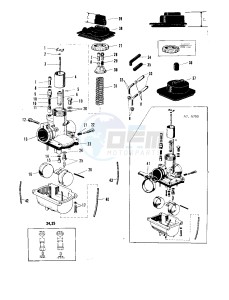 A1 250 SAMURAI drawing CARBURETOR VM22SC, VM28SC