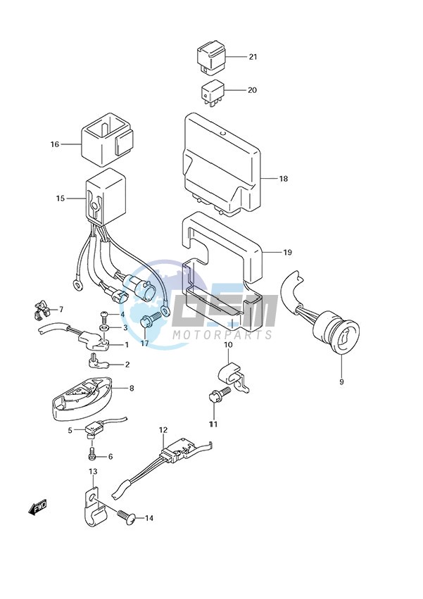 PTT Switch/Engine Control Unit