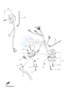 FZ8-N 800 FZ8 (NAKED) (39PS 39PU) drawing HANDLE SWITCH & LEVER