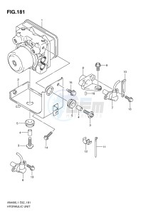 AN400 (E2) Burgman drawing HYDRAULIC UNIT (AN400ZAL1 E19)