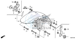 CBR300RF CBR300R Europe Direct - (ED) drawing FRONT FENDER