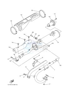 YFM450FWAD YFM45GPXG GRIZZLY 450 EPS (2LCB) drawing EXHAUST