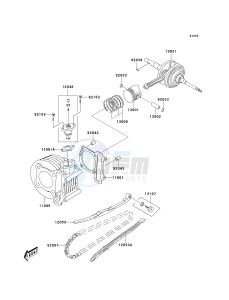 KSF 50 B [KFX50] (B7F-B9S) B8F drawing CRANKSHAFT_PISTON-- S- -