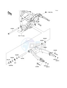 VN 1700 A [VULCAN 1700 VOYAGER] (9FA) A9F drawing SWINGARM