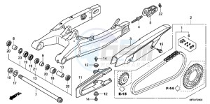 CB600FC drawing SWINGARM