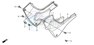 CB600F CB600F drawing SIDE COVER