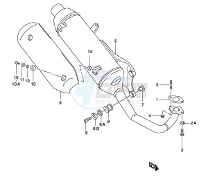 AY50 (P19) katana drawing MUFFLER (MODEL K1 K2 P26)