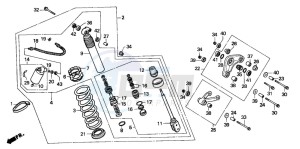 CR80R drawing REAR CUSHION (CR80RN/RP/RR)