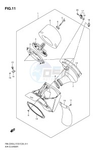 RM-Z250 (E03) drawing AIR CLEANER