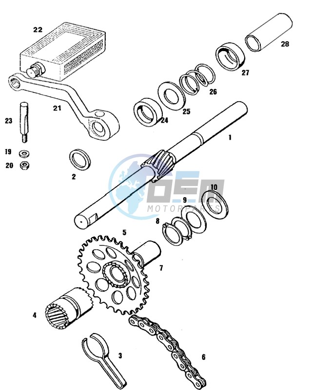 Strarter mechanism pedal