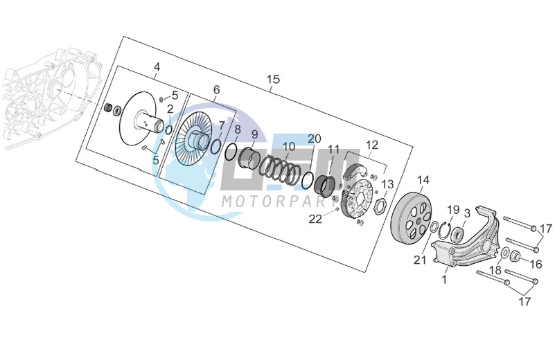 Pulley assy. driven