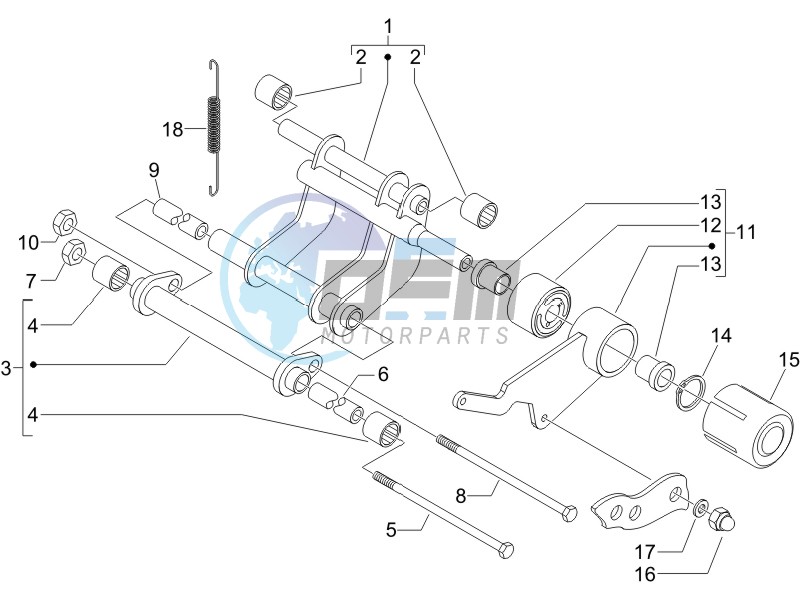 Swinging arm