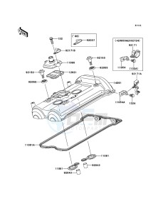 ER-6f EX650A7F GB XX (EU ME A(FRICA) drawing Cylinder Head Cover